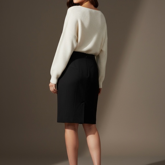 Express Design Studio Pencil Skirt Black Stretch 8 - Picture 1 of 12